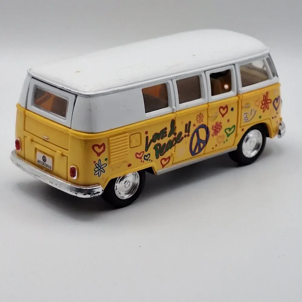 KinSmart Diecast 2-Car Bundle Mini Cooper S & 1962 VW Classical Bus As-Is/Flaws